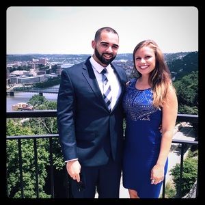 Michael Khors navy 2 piece suit